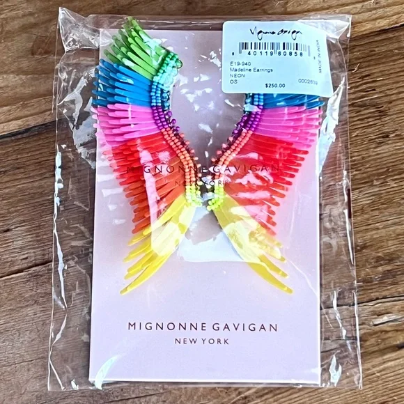 ๐บ๐HP๐๐บ NWT Mignonne Gavigan Madeline Earrings Neon Rainbow - Picture 15 of 16
